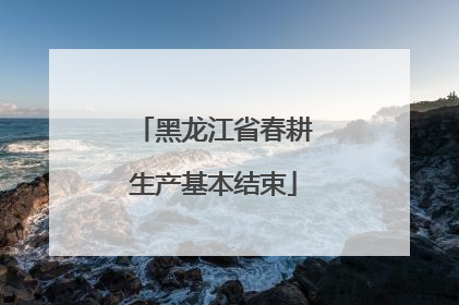 黑龙江省春耕生产基本结束