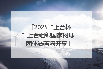 2025“上合杯”上合组织国家网球团体赛青岛开幕