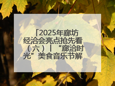 2025年廊坊经洽会亮点抢先看（六）丨“廊洽时光”美食音乐节解锁潮酷打卡方式