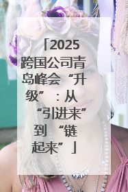 2025跨国公司青岛峰会“升级”：从 “引进来” 到 “链起来”