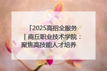 2025高招全服务｜商丘职业技术学院：聚焦高技能人才培养 谱写高质量发展篇章