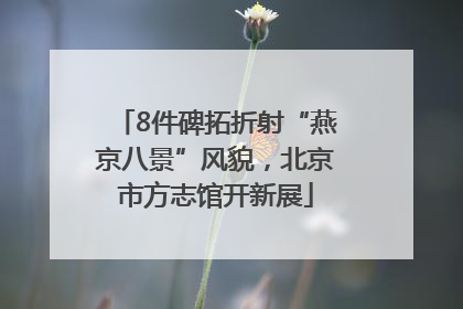 8件碑拓折射“燕京八景”风貌，北京市方志馆开新展